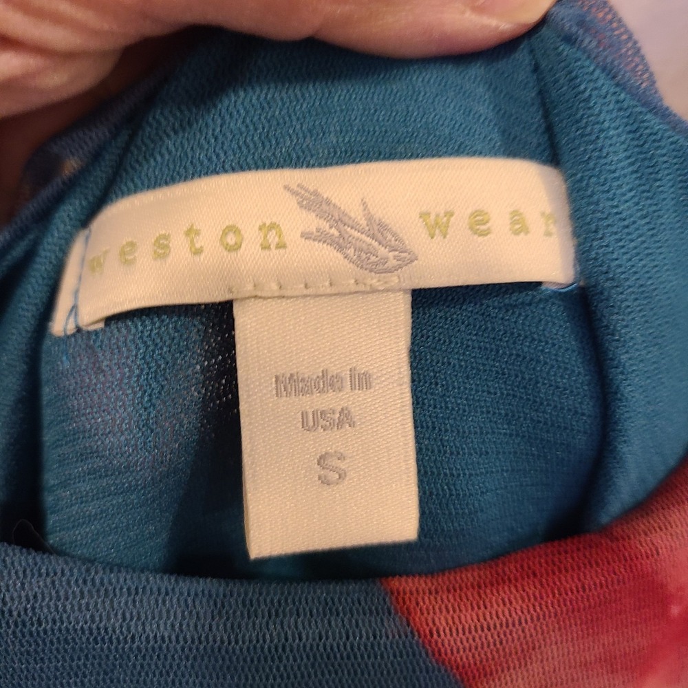 Anthro Weston Wear Floral Quinby Green Dress Mesh Fit Flare Key Hole Small - Picture 8 of 9